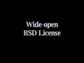 Wide-open BSD License 