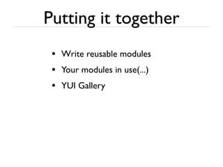 YUI 3 quick overview