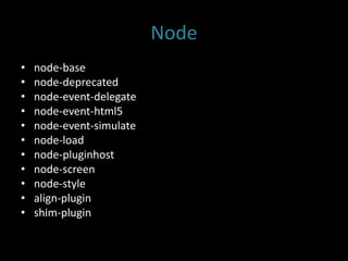 Nodenode-basenode-deprecatednode-event-delegatenode-event-html5node-event-simulatenode-loadnode-pluginhostnode-screennode-stylealign-pluginshim-plugin