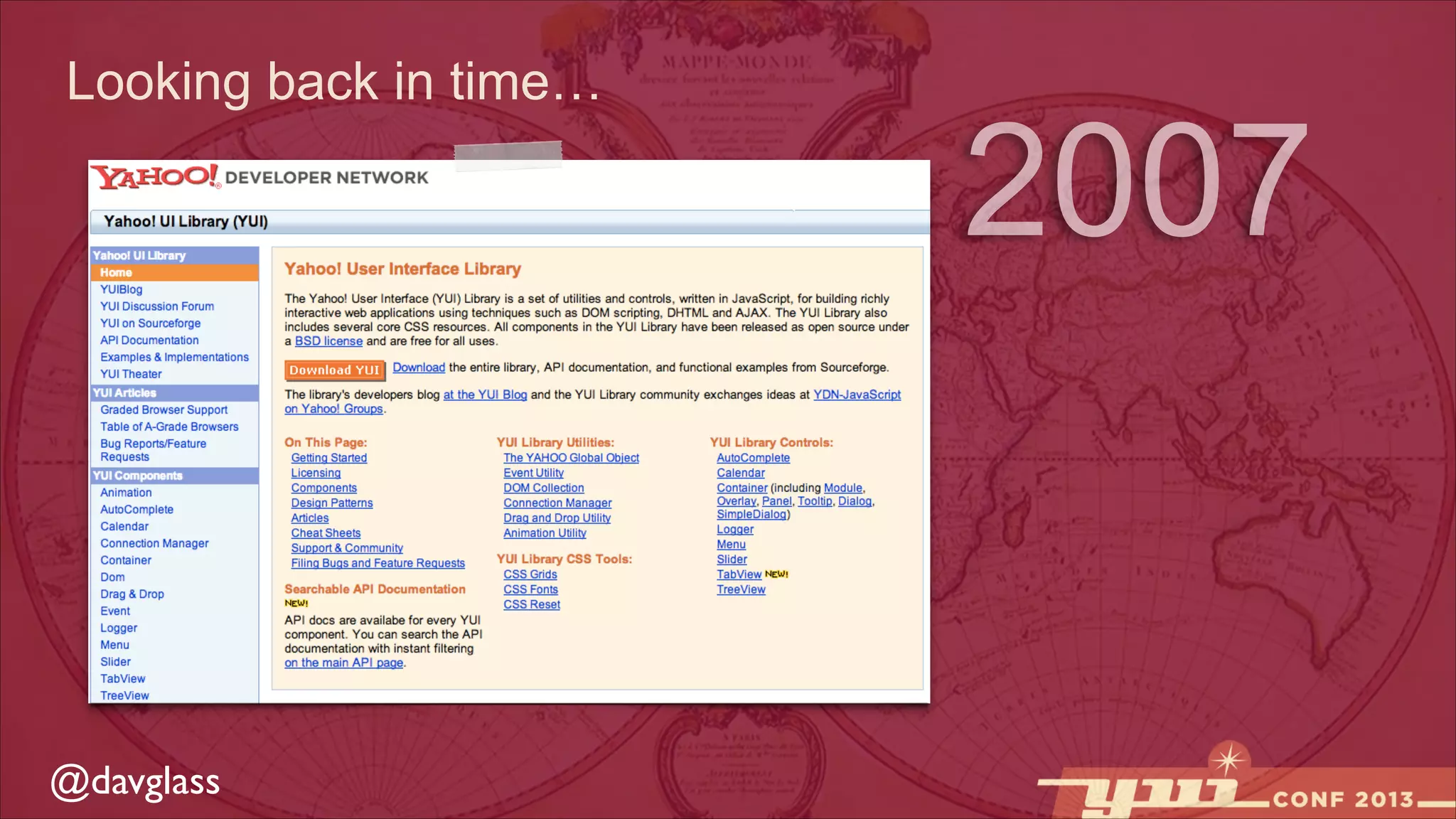 Looking back in time…

@davglass

2007

 