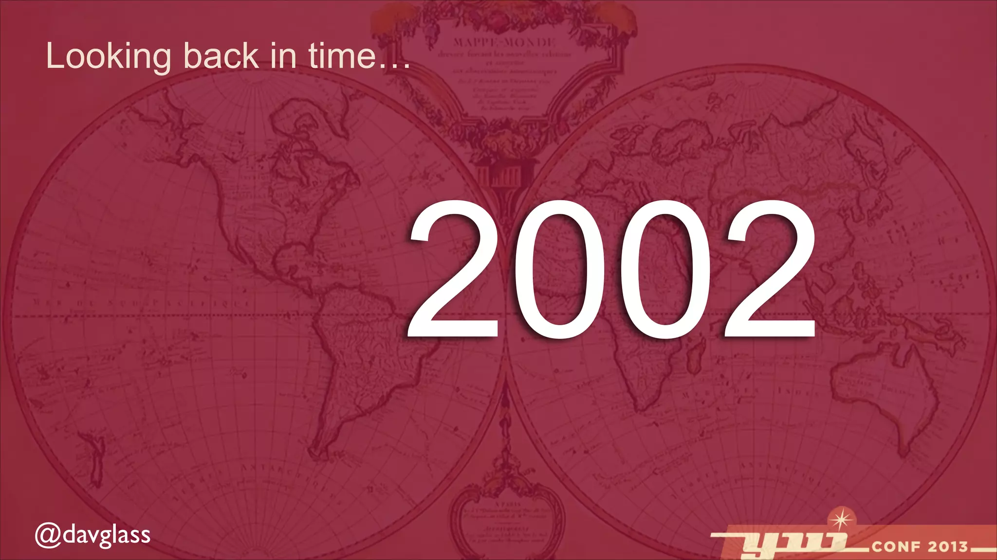 Looking back in time…

2002
@davglass

 