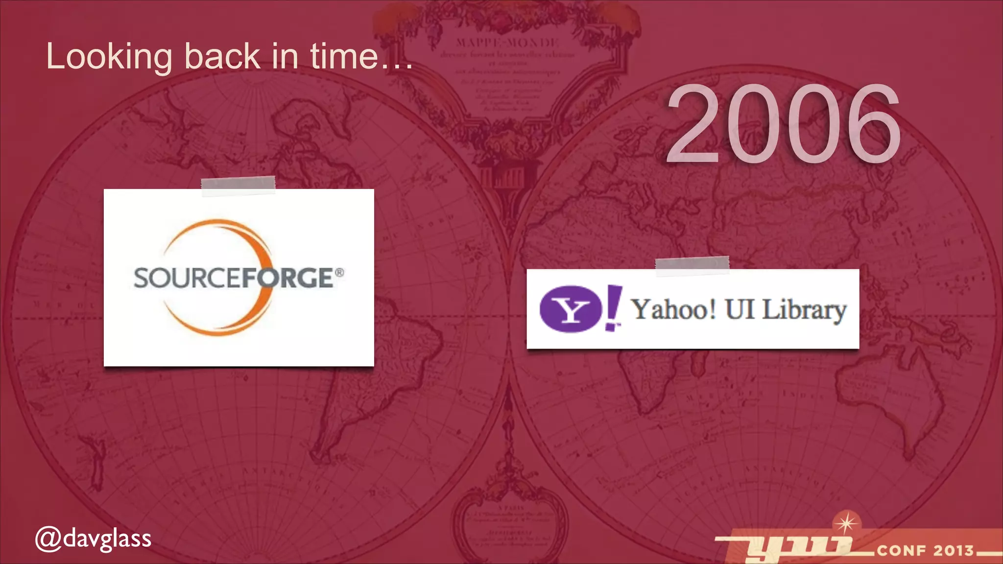 Looking back in time…

@davglass

2006

 