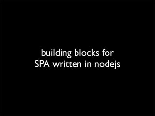 building blocks for
SPA written in nodejs

 