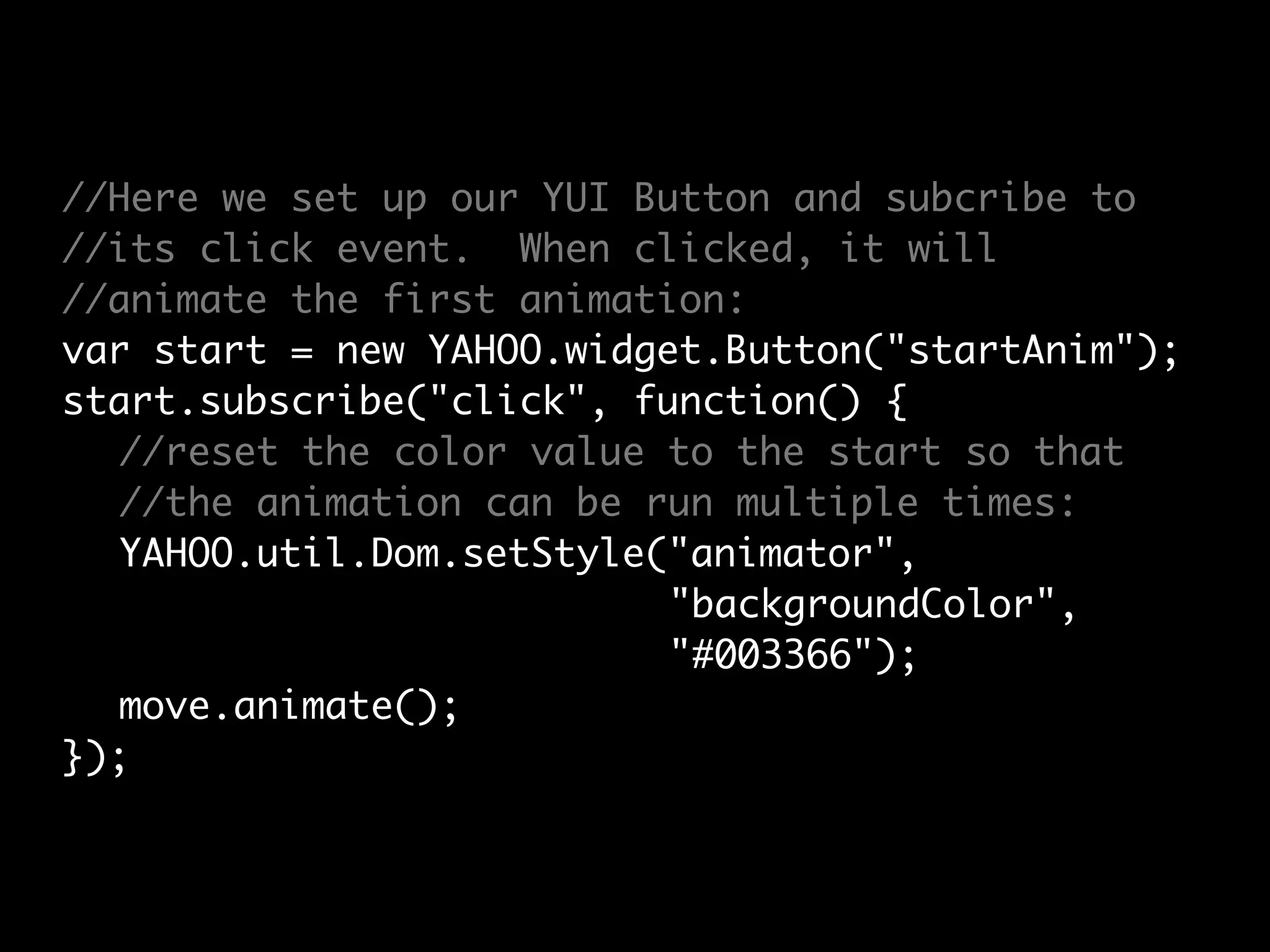 YUI introduction to build hack interfaces