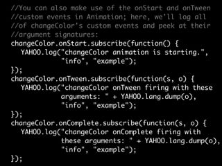 YUI introduction to build hack interfaces