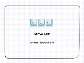 Aditya Gaur


Mentor: Apurba Nath
 