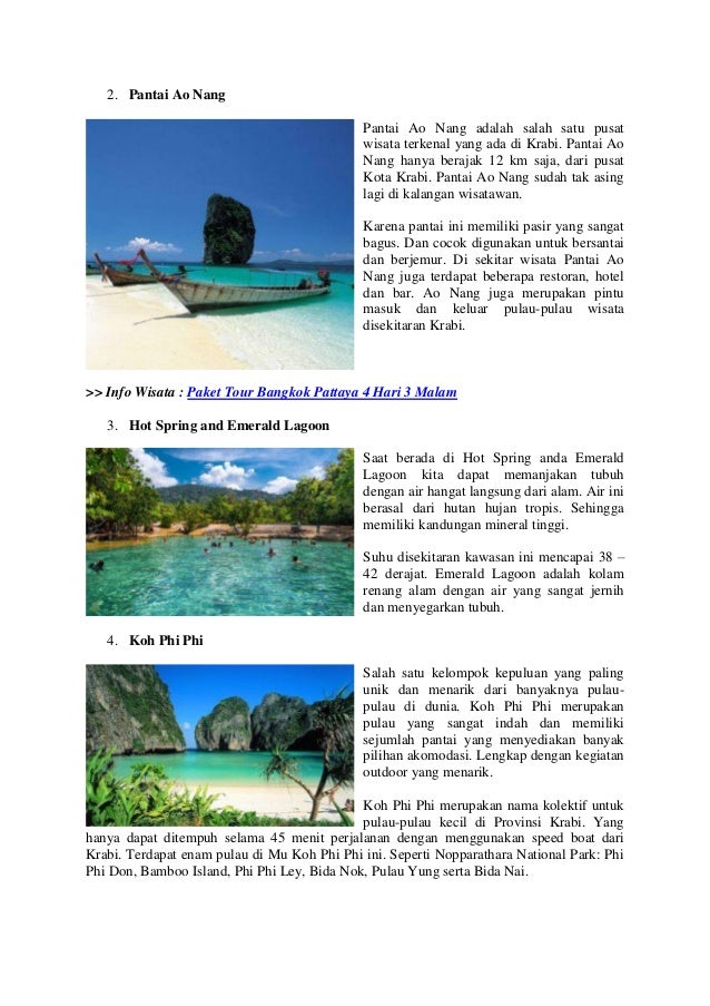 Yuk Kunjungi Wisata Menarik Di Krabi Thailand