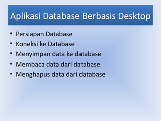 Pemrograman Dasar Dengan Database - JAVA.pptx