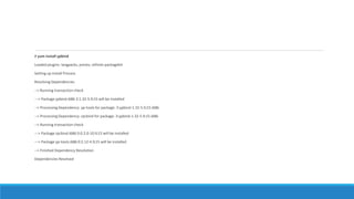 # yum install ypbind
Loaded plugins: langpacks, presto, refresh-packagekit
Setting up Install Process
Resolving Dependencies
--> Running transaction check
---> Package ypbind.i686 3:1.32-5.fc15 will be installed
--> Processing Dependency: yp-tools for package: 3:ypbind-1.32-5.fc15.i686
--> Processing Dependency: rpcbind for package: 3:ypbind-1.32-5.fc15.i686
--> Running transaction check
---> Package rpcbind.i686 0:0.2.0-10.fc15 will be installed
---> Package yp-tools.i686 0:2.12-4.fc15 will be installed
--> Finished Dependency Resolution
Dependencies Resolved
 