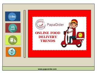 ONLINE FOOD
DELIVERY
TRENDS
www.papaorder.com
 