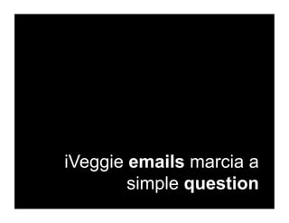 iVeggie emails marcia a
        simple question	
  
 