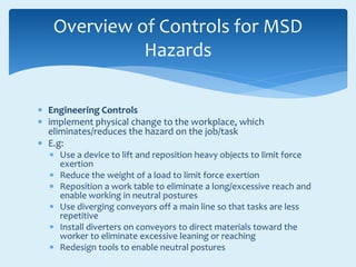 OSHA Regulations - Ergonomics | PPTX