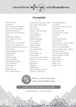 √“¬π“¡‡®â“¿“æ                                                                    ©∫—∫‡¥◊Õπæƒ»®‘°“¬π

                                                           ‡®â“¿“æÕÿª∂—¡¿å
                                                               jj
°—≈œ»√’ Õ“¥ «—™√‚° ‘∑∏‘Ï                             °—≈œ‡ √‘¡»—°¥‘Ï-æ—™√’-∏‘¥“æ—™√å-‡°μπåπ‘¿“ ®—π∑√å‡μÁ¡   §√Õ∫§√—«μ√–°Ÿ≈≈‘È¡»‘√‘‡»√…∞°ÿ≈
°—≈œ»‘√‘æ√ ©–√—μπå                                   °—≈œ‡ “«√ - ‘√‘æ√-Õ√æ‘π-∫ÿ»Æ’- ¡‡°’¬√μ‘                §√Õ∫§√—«∫ÿ≠‡√◊Õß
°—≈œ»ÿ¿°√-√¡¬å√«‘π∑å-¥.™.Àƒ…Øå ∑‘æ“∑‘æ¬å‡°…√         °—≈œ‚ ¿“ À—™≈’ÃÀ“                                      §√Õ∫§√—« ÿà¡¡“μ¬å ·≈–Smile waffle ∑ÿ° “¢“
°—≈œ»ÿ¿°“≠®πå «ß»å‡∑» ·≈–§≥–≠“μ‘¡‘μ√                 °—≈œ‚ ¡π—  æ—π∏®“√ÿπ‘∏‘                                §√Õ∫§√—«‡Õ’Ë¬¡°”™—¬
°—≈œ»ÿ¿™—¬ »ÿ¢‡®√‘≠ ·≈–§√Õ∫§√—«                      °—≈œÀ¡‘ß°«π ≈’, «√√≥°“≠®πå ≈‘¢‘μ√π√—∞                  ™¡√¡∫Ÿ™“¡À“∏√√¡°“¬‡®¥’¬å
°—≈œ °≈ ®ß°≈√—μπ“¿√≥å-æàÕ-·¡à æ’Ë-πâÕß∑ÿ°§π-         °—≈œÀ√√…“ ‡ ’¬ß‡æ√“–                                   ™¡√¡¬ÿ«æÿ∑∏°‘Ë«≈¡ √ÿàπ∑’Ë Ò ®.‡™’¬ß„À¡à
§√Õ∫§√—«                                             °—≈œÕ¿‘‡™Ø∞å ªîμ‘‡©≈‘¡‚√®πå                            ™¡√¡√–¬Õß√à¡‡¬Áπ
°—≈œ °ÿ≈√—μπå- ¡™“¬ ‚°»≈»ÿ¿»√’™—¬                    °—≈œÕ¿‘≠≠“ ‡®√‘≠ ÿ¢                                    ™¡√¡√—μπ‡«™
°—≈œ ™π ª√–‡ √‘∞¬‘Ëß, “∏‘μ“ ‡ √’‚√¥¡                 °—≈œÕ¿‘≠≠“ π—π∑®‘μª√“‚¡∑¬å                             ¥.™.æ’√–-√–æ’-‡ªïò¬¡ªïμ‘  àß§ÿ≥∏√√¡
·≈–°≈ÿà¡μ–«—π©“¬                                     °—≈œÕ√«√√≥ ‡≈‘»»‘√‘√ÿàß‡√◊Õß                           ∫√‘…—∑ π‘‚¡æ“√åμ å ®”°—¥
°—≈œ ¡§‘¥-¥.™.«’√¿—∑√-¥.™.Õ“ππ∑å ™◊ËπßŸ‡À≈◊Õ¡        °—≈œÕ√ÿ≥’ √—μπ∑√“ππ∑å                                  ∫√‘…—∑æ’.‡Õ.´’.‡ÕÁ°‡æ√  (ª.∑.) ®”°—¥(‡°…¡  ÿ¢æ‘∑—°…å)
°—≈œ ¡™—¬-«‘‰≈«√√≥ „®‡ ◊Õ ·≈–§√Õ∫§√—«                °—≈œÕ—ß§≥“ »√’«√√≥«—≤πå                                ∫â“π°—≈¬“≥¡‘μ√«—¥ª“°πÈ” ¿“…’‡®√‘≠
°—≈œ «— ¥‘Ï-«‘«√√≥≈—°…≥å ‡ √‘¡«√“æ—π∏å ·≈–§√Õ∫§√—«   °—≈œÕ—ß π“ «‘°‘≥‘¬–∏π’                                 ∫ÿ§≈“°√√ÿàπ Ò¯ °“¬·°â«Õ—»®√√¬åÕπ—πμ°“≈
°—≈œ —πμ‘ »√’æπ¡«—≈¬å                                °—≈œÕ“¿√≥å- ÿπ’¬å Õ‘π∑√ «— ¥‘Ï                         ºŸâª√– “πß“π ·≈–ºŸâπ”∫ÿ≠ ©–‡™‘ß‡∑√“-∫ÿ≠∫—π‡∑‘ß
°—≈œ —π∑‘μ¬å-π¿—§-≥—Ø∞å«‘°√-°√‘…“ À√√…“æ—π∏ÿå        °—≈œÕ“√’¬å ·ºâ«æ“≈                                     √â“π‰∑¬¬“ß¬πμå ®—π∑∫ÿ√’ ªÑÕ μ—È«
°—≈œ ’≈ √≥å ‚æ∏‘Ï©—μ√·°â«                            °—≈œÕ”æ√-æ≈ «— ¥‘Ï °“‰À≈                               √â“π‡≈à“‡∑’¬¡Œ«¥ ®—π∑∫ÿ√’  ¡æß…å Õ‘ √’¬å
°—≈œ ÿ®“√’¬å ¡’æ“π‘™                                 °—≈œÕ”‰æ ¡“π‘°æ—π∏ÿå                                   √â“π ÿ√‡∑æ 3 ‚¥¬§ÿ≥ ÿ¿—∑√“ ‡°’¬√μ‘»‘≈ªá
°—≈œ ÿ™’æ- ÿ¿“»‘√‘ æ–ÀŸ™π¡å                          °—≈œÕÿ¥¡-√ÿàß∑‘«“-®‘¥“¿“-™≠“¿√≥å §ÿâ¡∂‘Ëπ·°â«          »Ÿπ¬å§ÿ¡Õß©–‡™‘ß‡∑√“
°—≈œ ÿπ∑√- ¡ªÕß Õ‘π∑√À–                              °≈ÿà¡·°â«°≈“ß„® ¿“§π§√À≈«ß ¯ ‡¢μ¥ÿ ‘μ                  »Ÿπ¬å‚Õ‡√«à“ π‘«´’·≈π¥å
°—≈œ ÿæß…å-§ÿ≥ ÿæ‘∑¬“ ∑‘æ¬å‚¶…‘μ§ÿ≥                  °≈ÿà¡·°â«‡μ‘¡∫ÿ≠                                        ¡“™‘°Õ“»√¡Õÿ∫“ °
°—≈œ ÿ¿“«¥’ ‡≈‘»«™‘√‰æ∫Ÿ≈¬å                          °≈ÿà¡·°â««‘ ÿ∑∏‘∏√√¡                                   ÕŸà‰∑¬√—μπå ¬“π¬πμå
°—≈œ ÿ√’¬åæ√ ‡μ’¬√≥∫√√®ß                             °≈ÿà¡∑‘æ¬åªí≠≠“                                        ·≈–ºŸâ¡’®‘μ»√—∑∏“∑ÿ°∑à“π
°—≈œ ÿ«√√≥“ ·´àμ—Èß                                  °≈ÿà¡æ—π∏ÿåμ–«—πª∑ÿ¡«—π
°—≈œ ÿ«‘®—°¢≥å  °ÿ≈‡°»∑‘æ¬å                          °≈ÿà¡¡—™¨‘¡“ ·≈–≠“μ‘¡‘μ√¿“§π§√À≈«ß Ù
°—≈œ‡ π“– ∏√√¡∫ÿμ√ ·≈–§√Õ∫§√—«                       °≈ÿà¡Õÿ¥¡∏√√¡°“¬ ‰ª∑’Ë ÿ¥·Ààß∏√√¡



                                                            ◊Ë Õ  ’ ¢ “ «   √â “ ß  — π μ‘  ÿ ¢
                                                           www.whitemedia.org

                                      °â“« Ÿàªï∑’Ë ˜  √√§å √â“ß§π¥’ ‰¥âªí≠≠“∫“√¡’μ≈Õ¥™’«‘μ
                                             º≈∫ÿ≠‡ªìπ¢Õß∑ÿ°∑à“π º≈ß“π‡ªìπ¢Õß∑ÿ°§π




                                                                       107
 