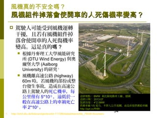 54
LCĲȫ᣿
LCMʹ_܇C׃LCMʹ_܇C׃ ??
? {˿ܵLC\D
ɔ_LCM
ʹ_܇C
׃ߡ@Ć ?
? WLо
 (DTU Wind Energy) cW
W (Aalborg
University) о 1
? LCxٹ· (highway)
60m rLCĲݻ
̨l¹ʣڸٹ
·{˵Cʣÿ
H 5*10-12
hһ
ڸٹ·ϵ܇
 2*10-9

1. http://orbit.dtu.dk/fedora/objects/orbit:111386/datastreams/file_7903618/content
Oõc BMW Ra늄܇S , 
Oڣ 2013.07
b 4*2.5MW
܇S 1/5 빫늾Wֱӹo܇S
http://ppt.cc/fH8h
 