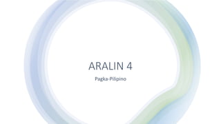 ARALIN 4
Pagka-Pilipino
 