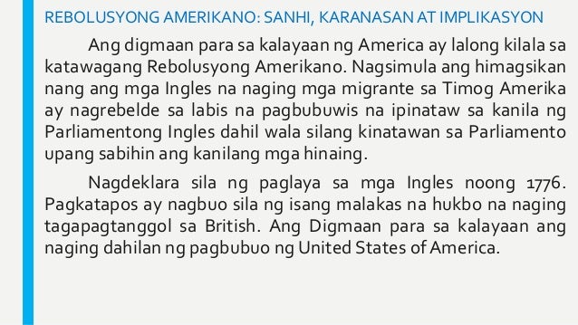 Ano Ano Ang Pangyayaring Nagbunsod Sa Pagsilang Ng Rebolusyong Amerikano Yunit 3, aralin 3 pagkamulat