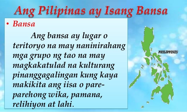 Ang Bansa Ay Binubuo Ng Tao Pamahalaan At Teritoryo Lamang