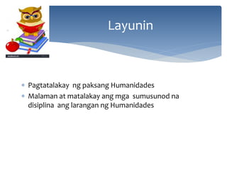 Humanidades Pag Unawa Sa Tao At Sa Mundo
