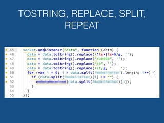 TOSTRING, REPLACE, SPLIT,
REPEAT
 