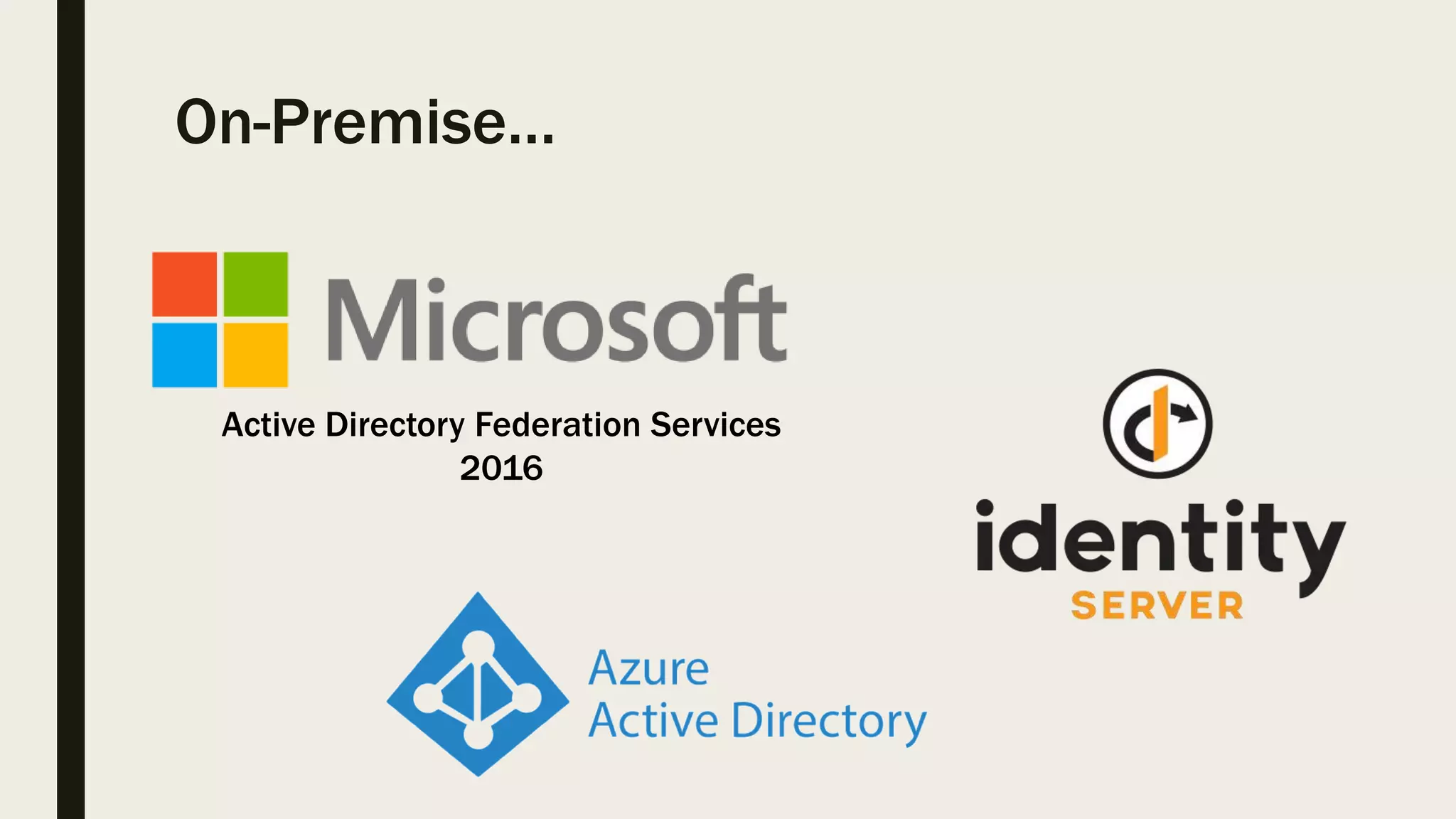 On-Premise… Active Directory Federation Services 2016 