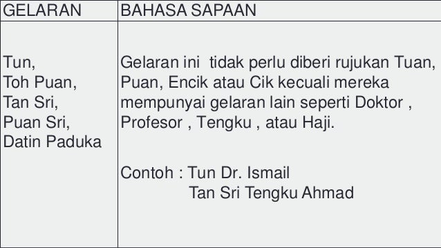 Tutorial 5: Sistem Sapaan Dalam Masyarakat Melayu