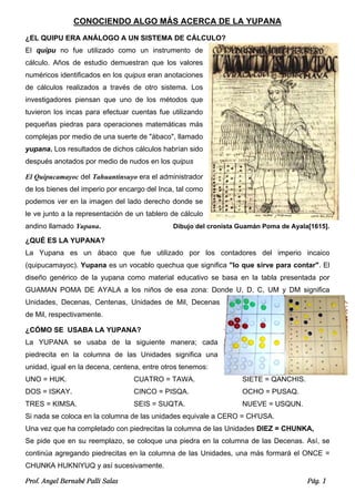 Yupana fraccionaria pdf | PDF