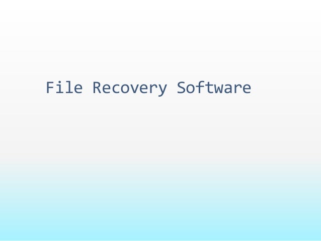 free files recovery software
