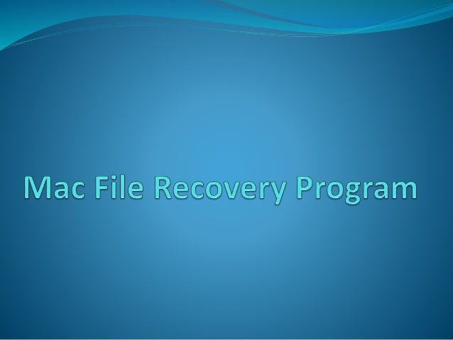 Data Recovery For Macos X