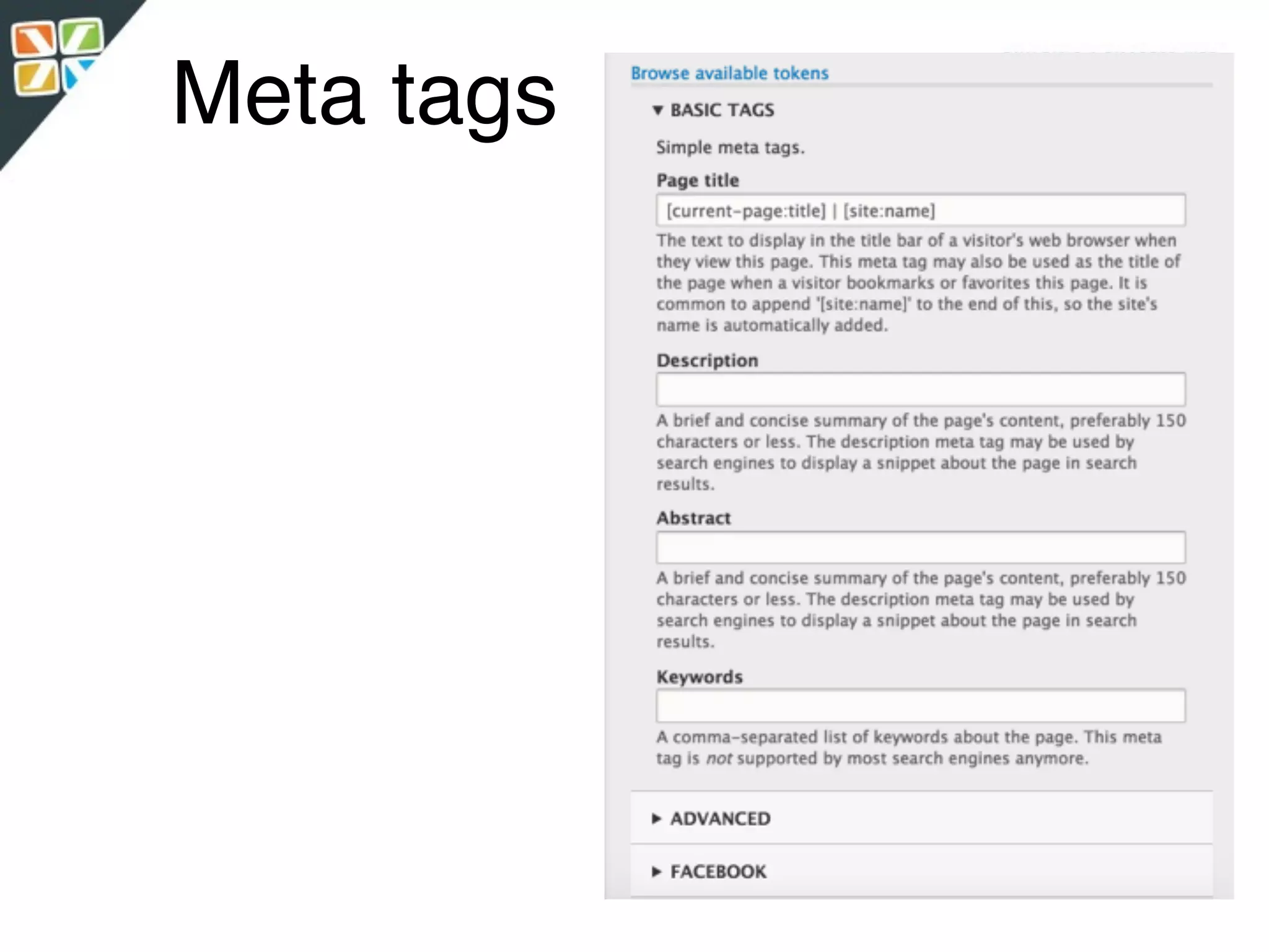 Meta tags