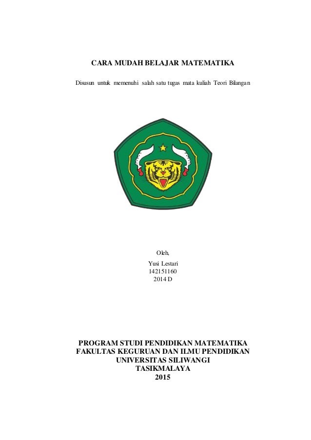 CARA MUDAH BELAJAR MATEMATIKA