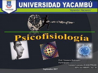 Prof. Xiomara Rodríguez
Participante:
Yusmin Gonzalez C.I 12.779.132
HPS-161-00049V Sec: 01
Septiembre 2017
 