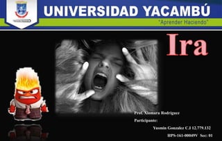 Prof. Xiomara Rodríguez
Participante:
Yusmin Gonzalez C.I 12.779.132
HPS-161-00049V Sec: 01
 