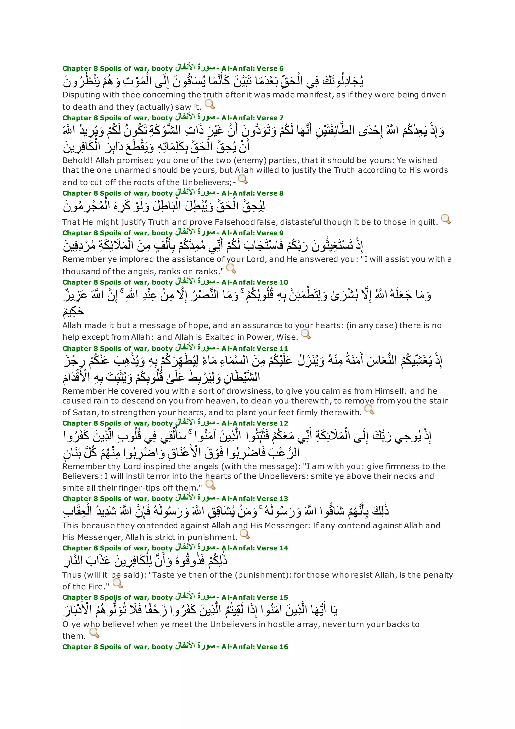 Translation of meaning Qur'an By Yusuf Ali