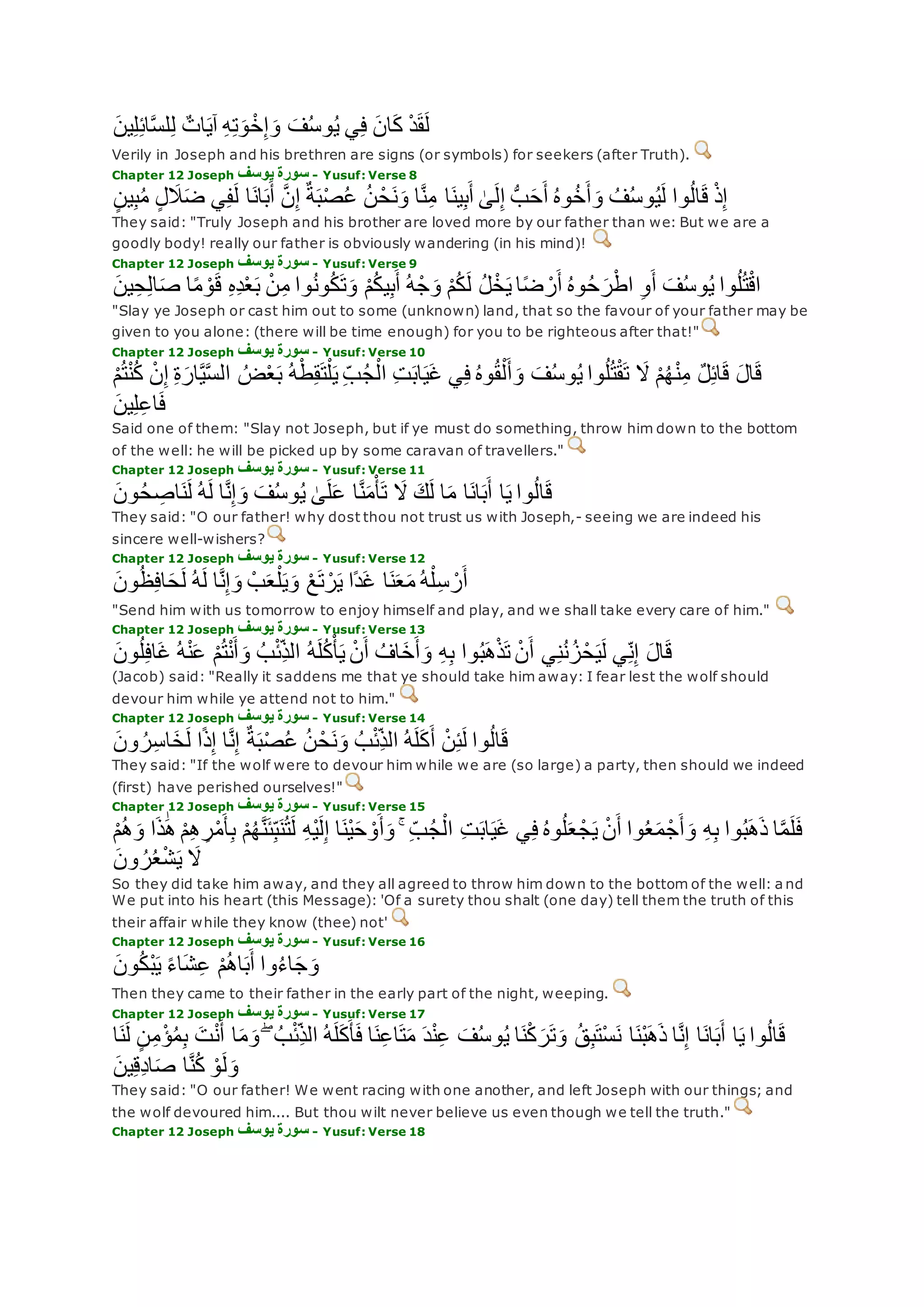 Translation of meaning Qur'an By Yusuf Ali