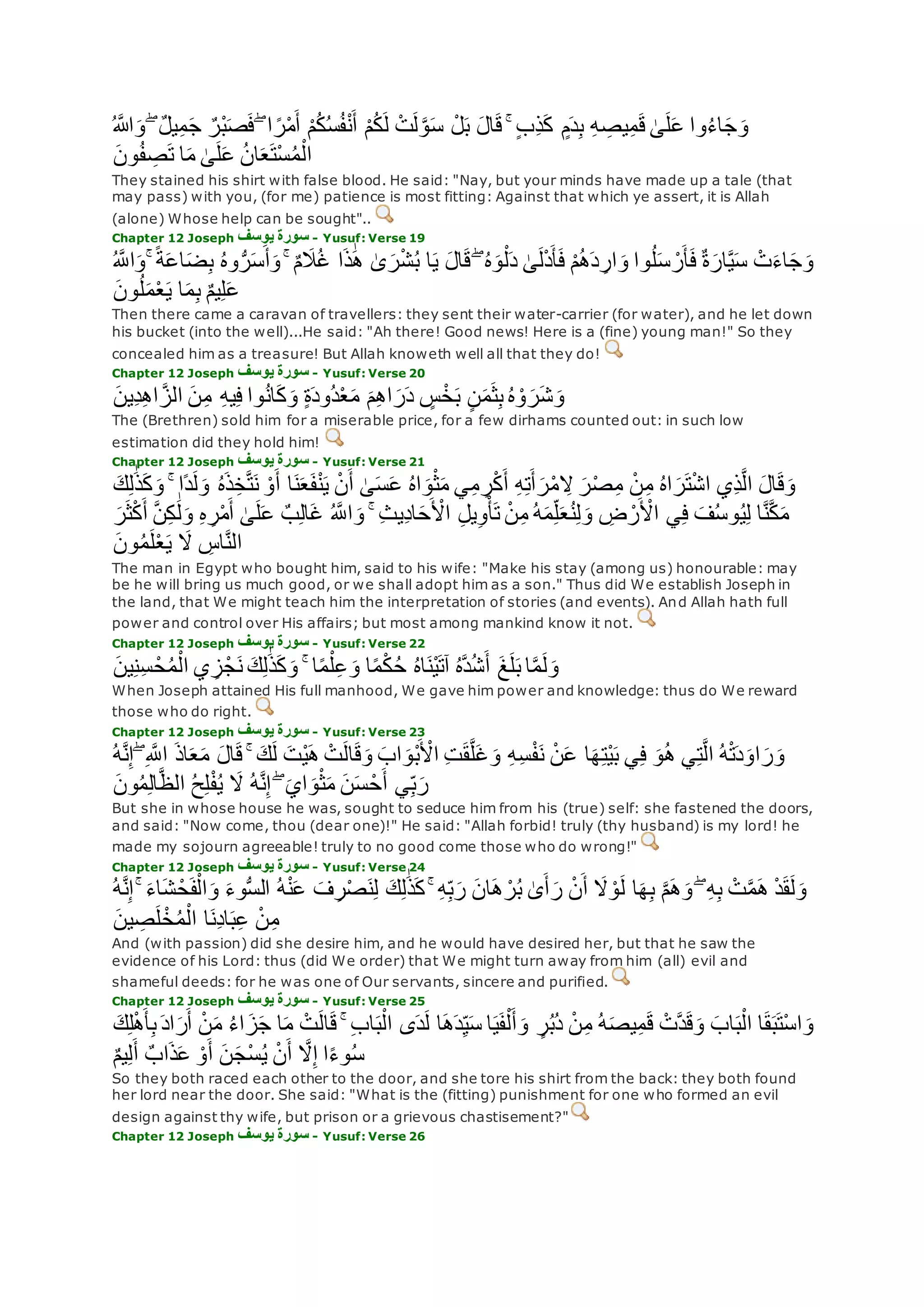 Translation of meaning Qur'an By Yusuf Ali