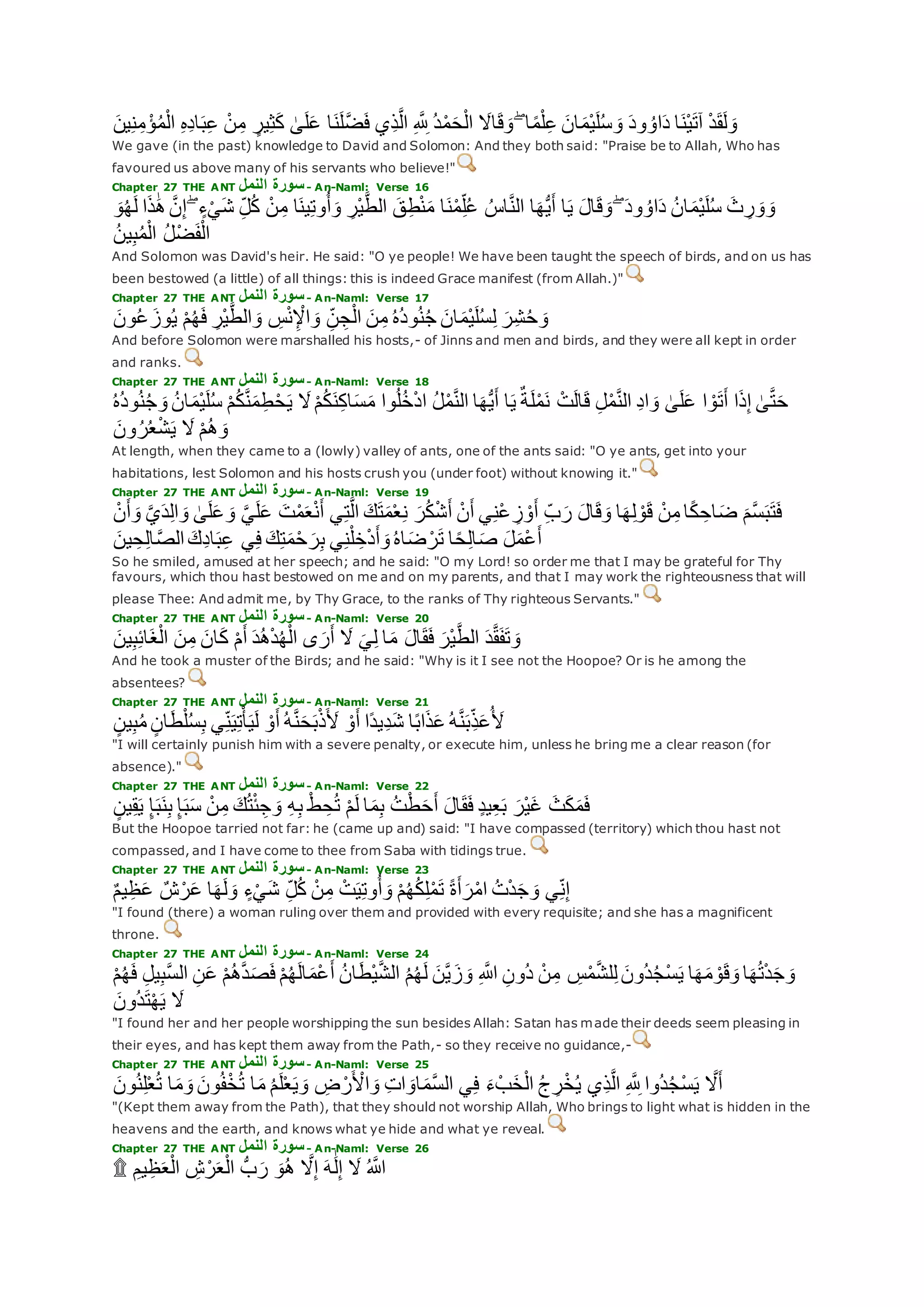 Translation of meaning Qur'an By Yusuf Ali