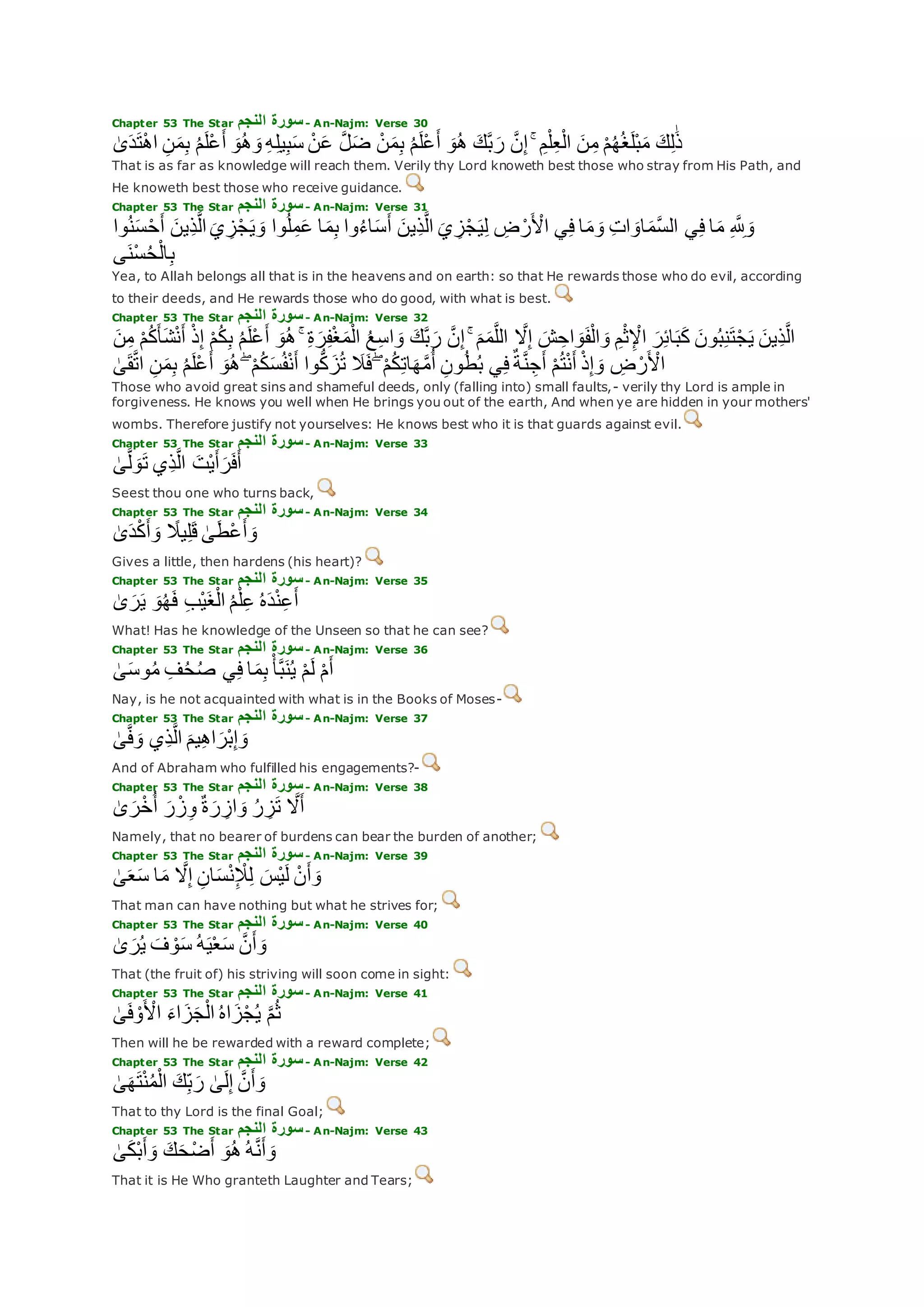 Translation of meaning Qur'an By Yusuf Ali