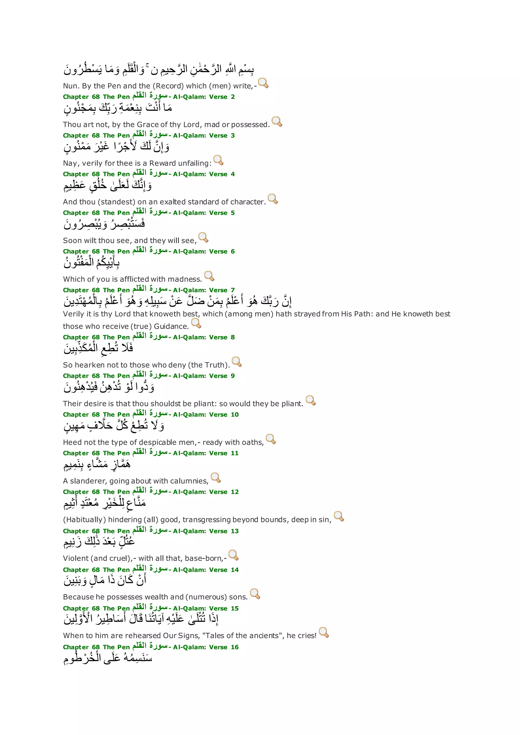 Translation of meaning Qur'an By Yusuf Ali