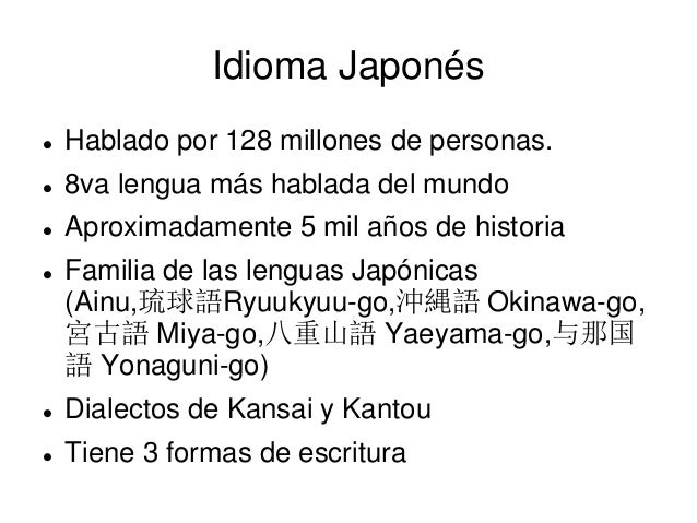 Presentacion de idioma japones