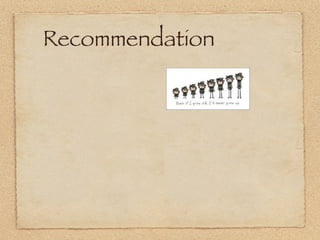 Recommendation
 