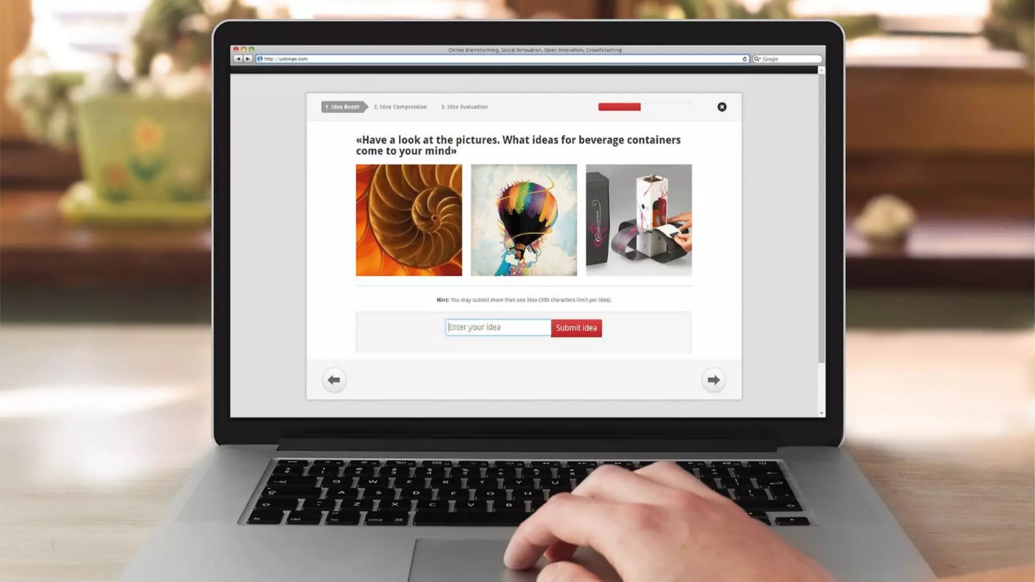 Kreativitätsprozess mit yutongo – 5/Ideenmanagement
Schritt 5: Ideen exportieren und weiterbearbeiten
Dem Projektowner stehen Exportoptionen der Ideen als
PDF oder .csv bzw. Excel inkl. Ideenbeschreibung,
Ratingwerte und Kommentare zur weiterer Bearbeitung
des Materials im Rahmen des Innovations-
managmementprozesses des Unternehmens zur
Verfügung.
 