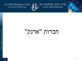 12
‫חברות‬"‫ארנק‬"
12
 