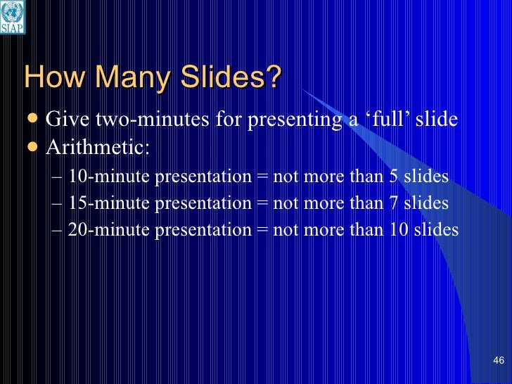 how many powerpoint slides for a 15 minute presentation