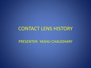 History of contact lenses | PPT