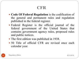 Hatch Amendment Yuvraj Regmi on Hatch-Waxman Act and Amendments and CFR | PPTX