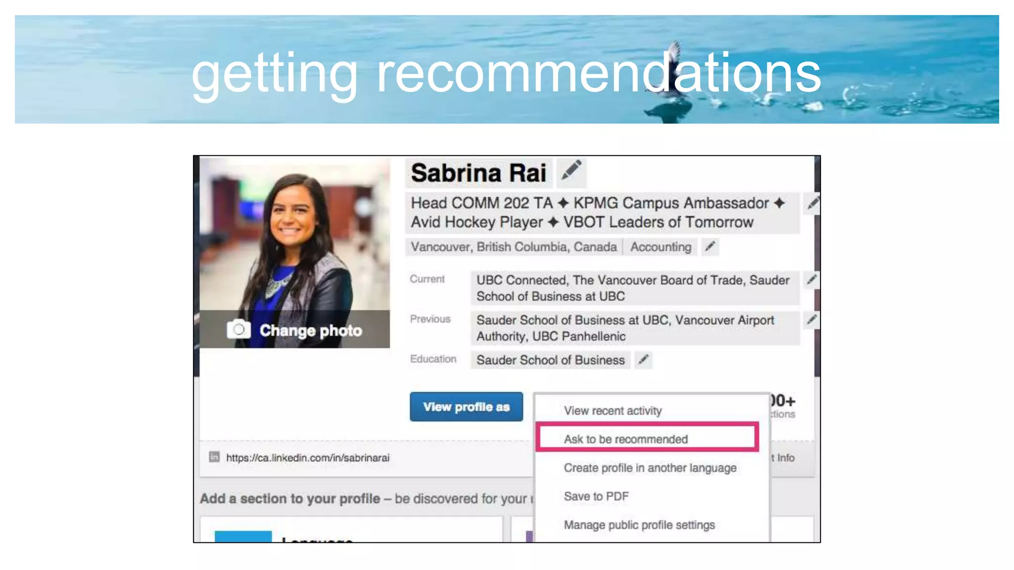 getting recommendations
 