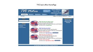 TVC back ofﬁce HomePage
 