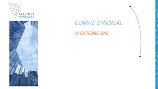 COMITE SYNDICAL
13 OCTOBRE 2016
 