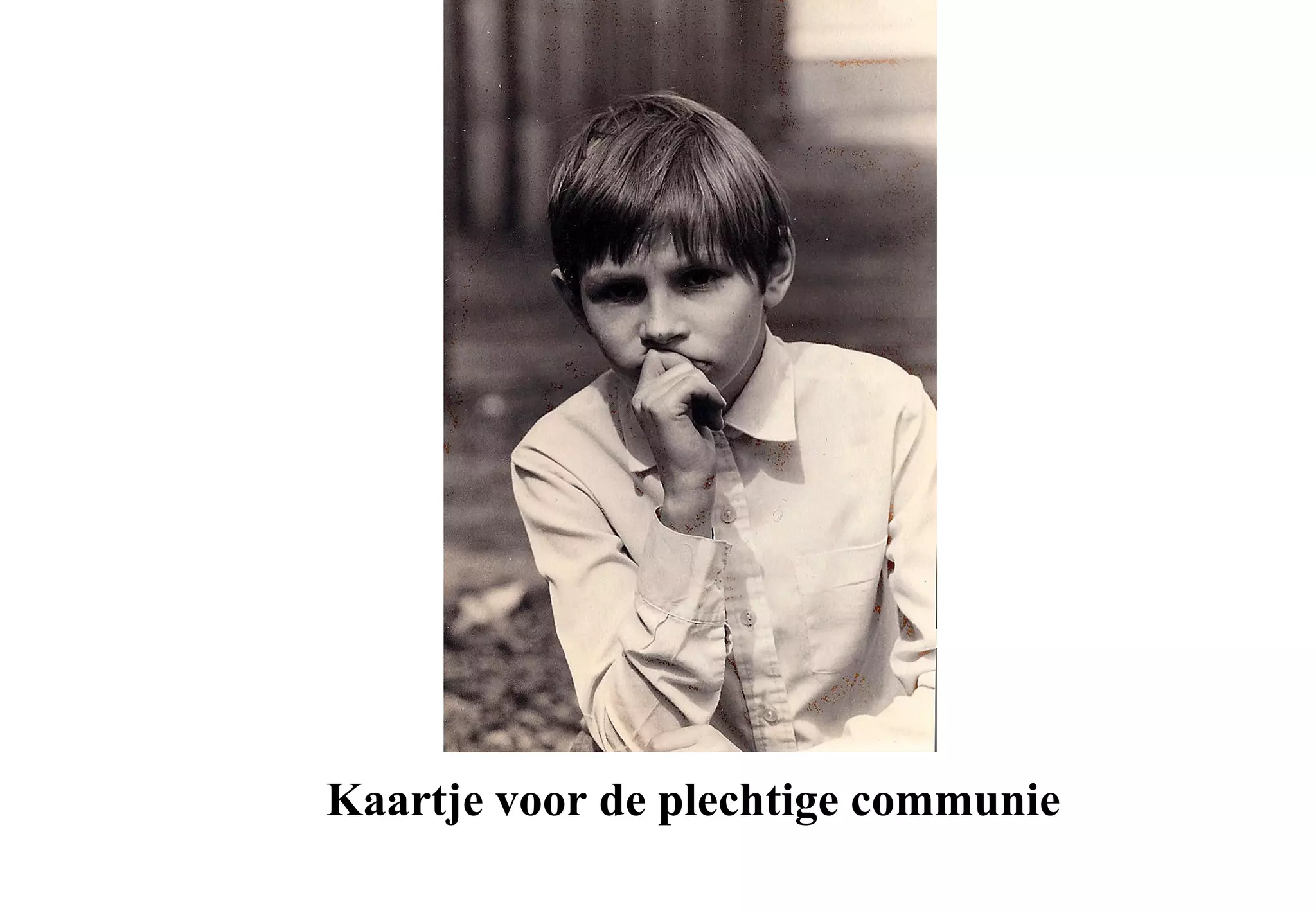 Kaartje voor de plechtige communie
 