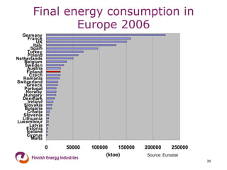 Final energy consumption in Europe 2006 